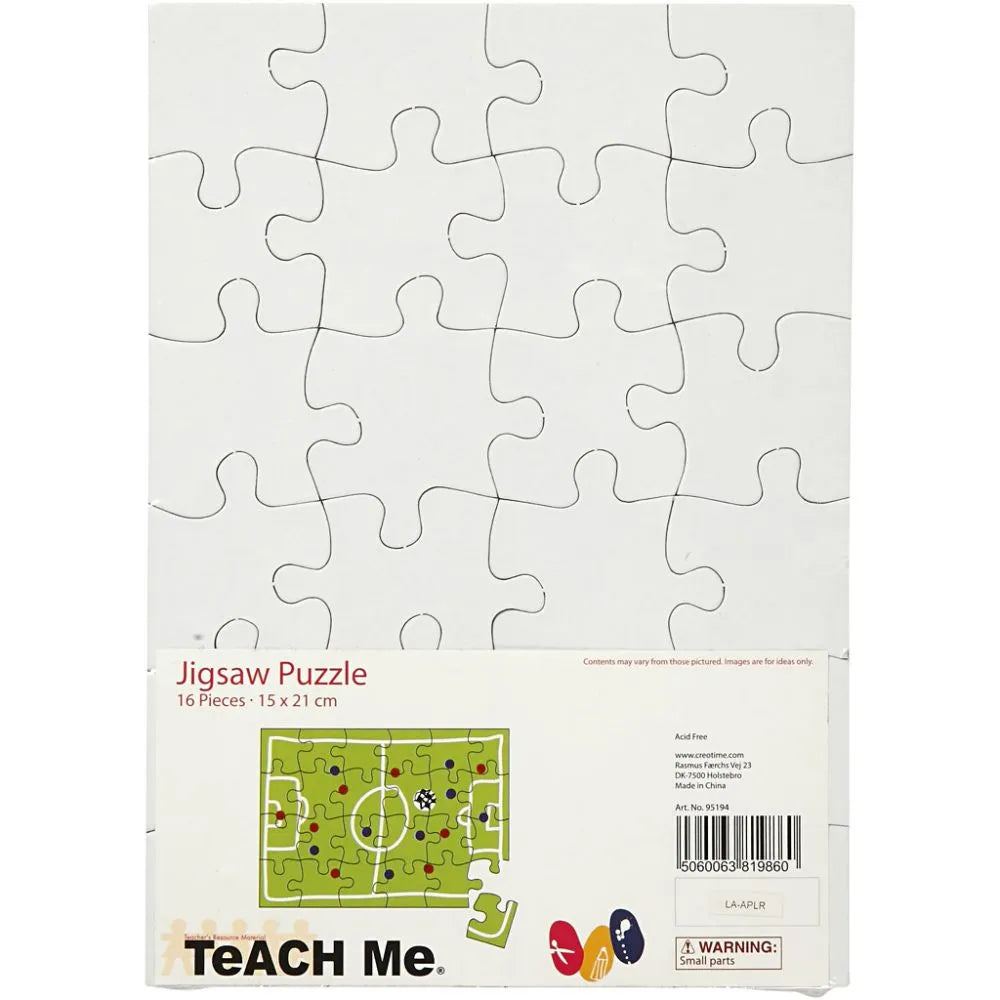 Jigsaw Puzzle - White Blank A5 15x21 cm (16 Pcs)