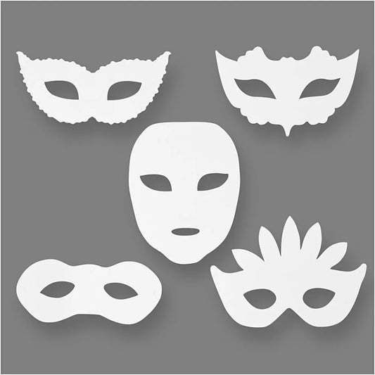 Masquerade Masks, H: 8.5-19 cm, W: 15-20.5 cm