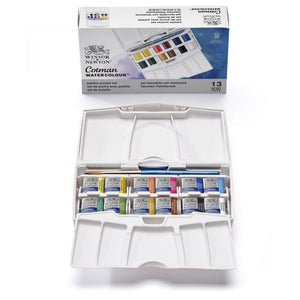 Cotman Watercolours Pocket Plus - 12 Half Pans. Product Code: 0390373 Barcode Code: 094376954364