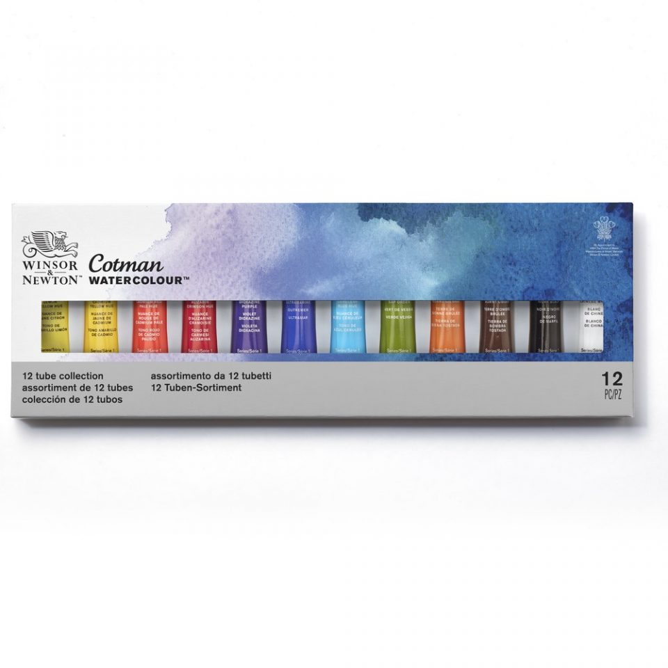 Cotman Watercolours 12 Tube Set. Product code: 0390636 Barcode: 5012572005753