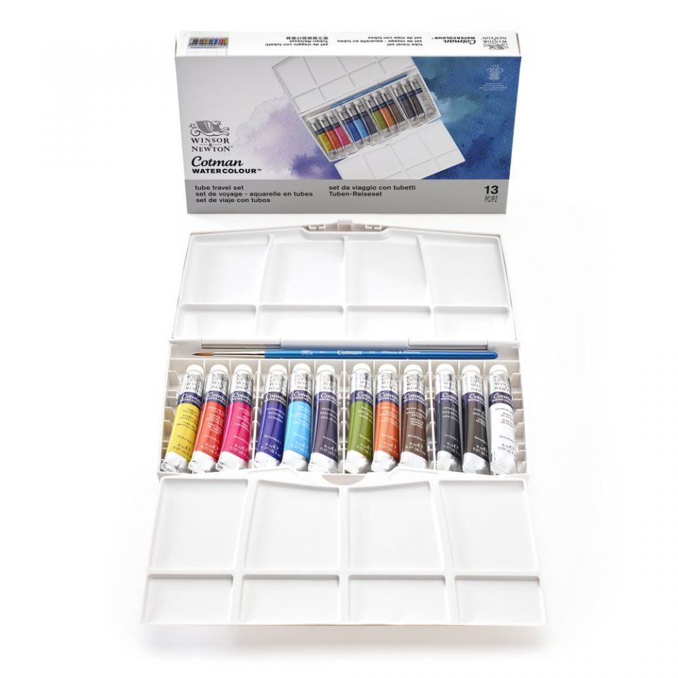 Cotman Watercolours Painting Plus Tube Set. Product code: 0390377 Barcode: 094376954401