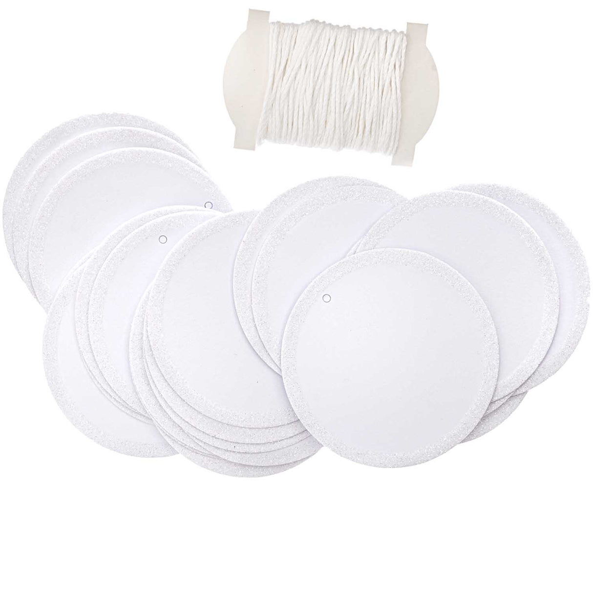 Paper Poetry paper pendant circle white-glitter