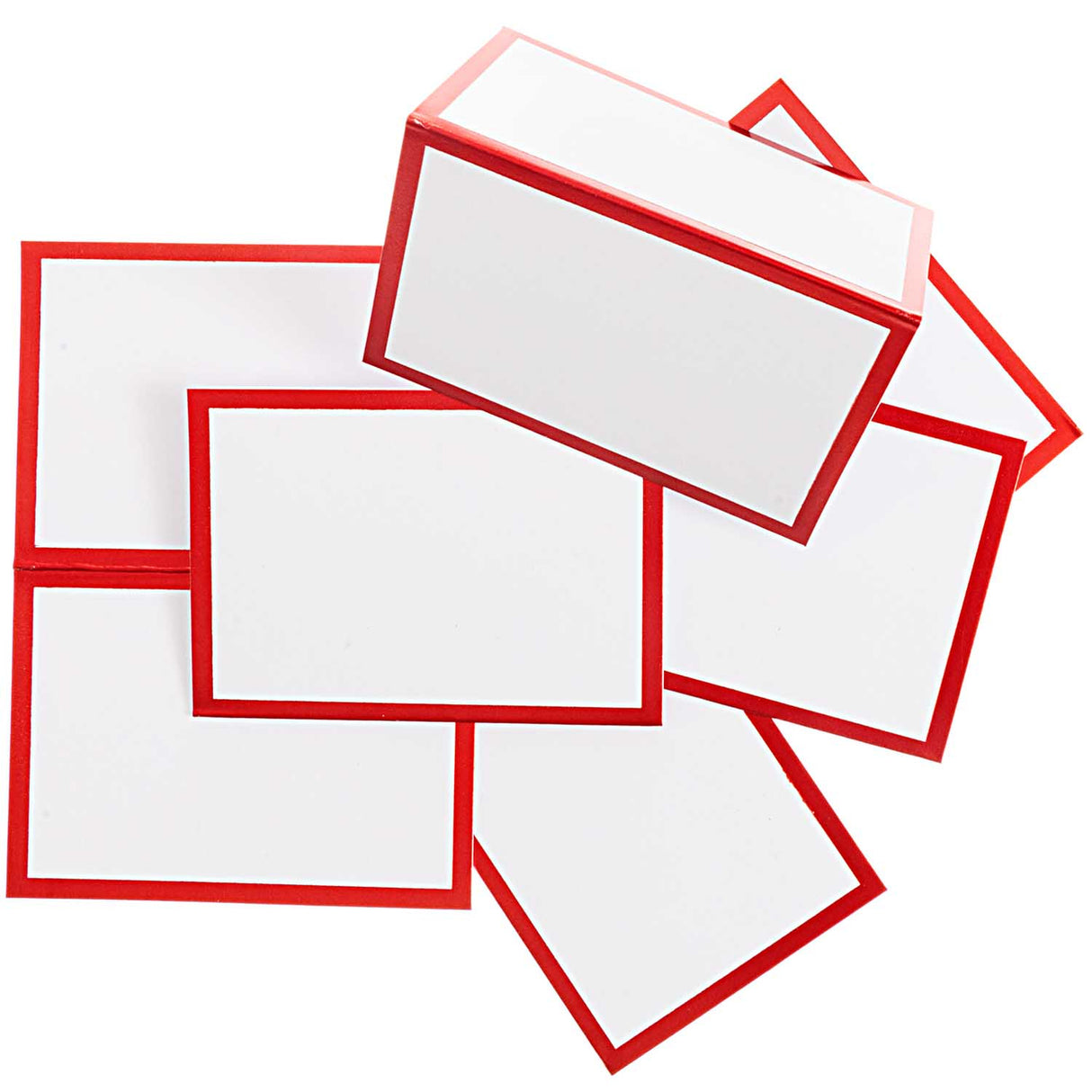 TABLE CARDS WHITE/RED