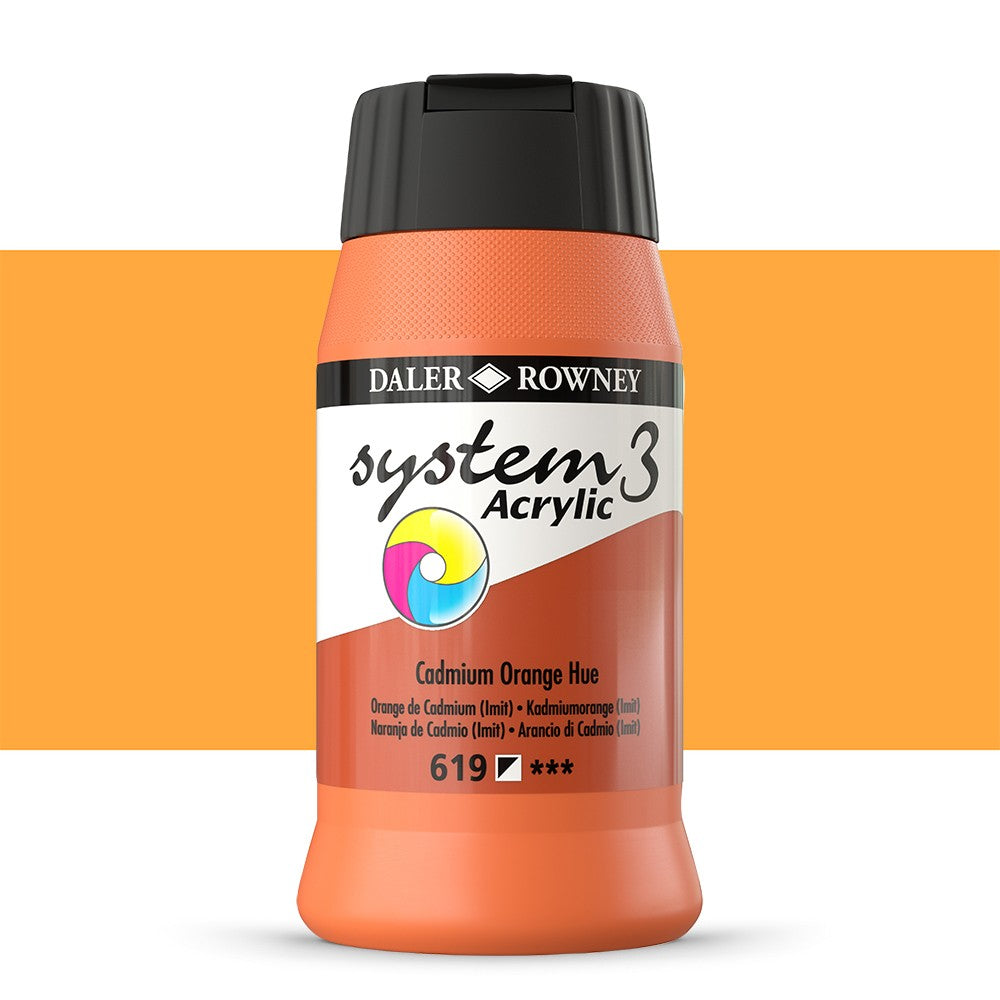 SYSTEM3 500ml Acrylic Paint - Cadmium Orange Hue