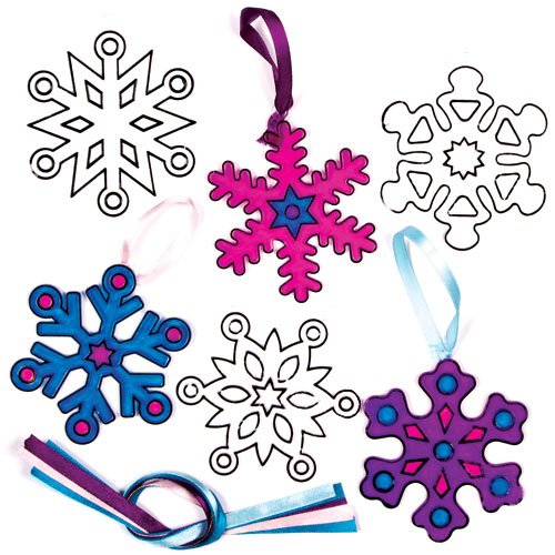Snowflake Suncatcher Hanging Decorations (Pack of