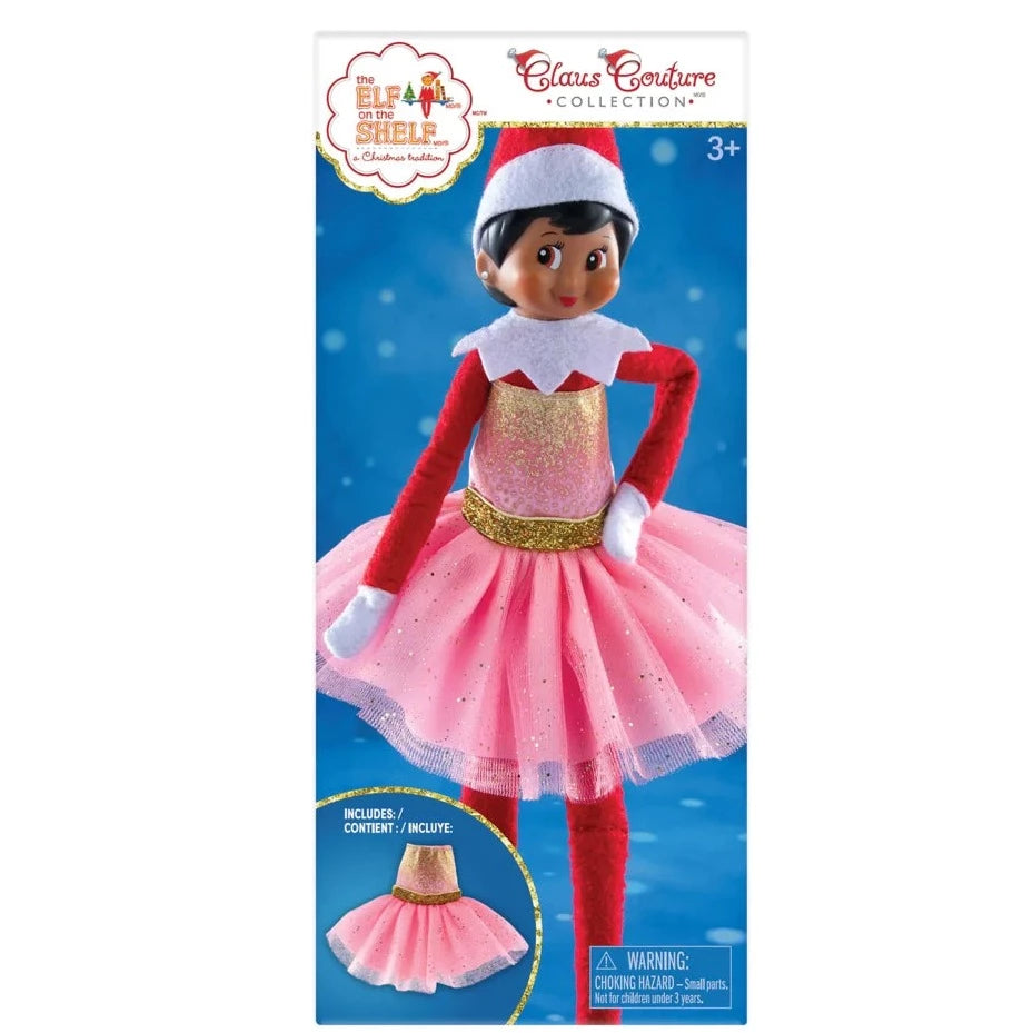 Elf on the Shelf - Claus Couture Pink Sparkle Party Dress