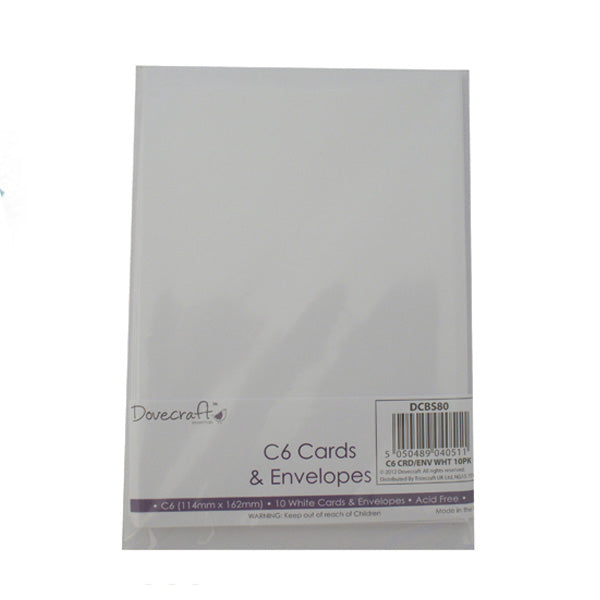 C6 Crd/Env Wht 10pk