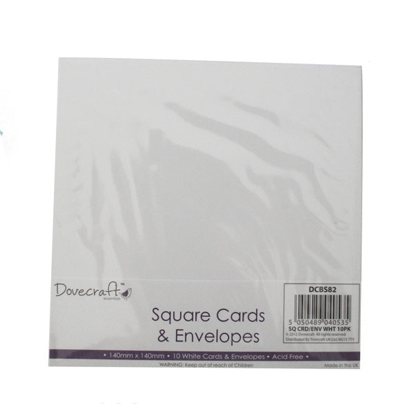 Sq Crd/Env Wht 10pk