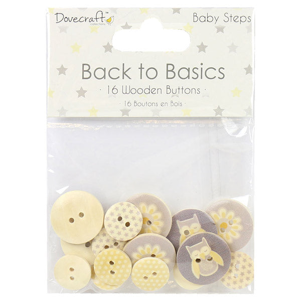B2B Baby Steps Wooden Buttons