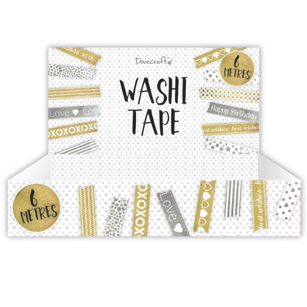 Dovecraft Washi Tape Box - Gold & Silver F
