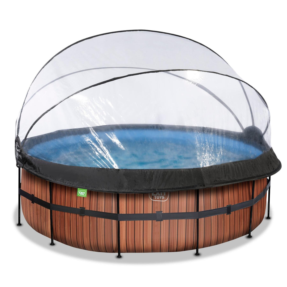 Exit toys Wooden Frame Round Pool with dome