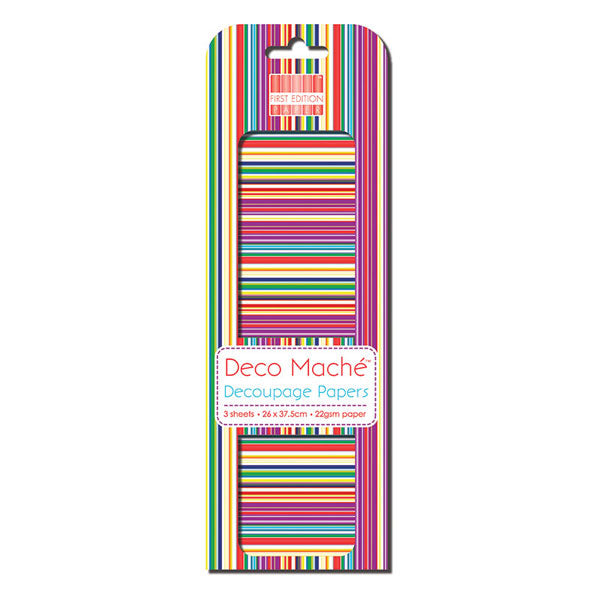 FE DECO MACHE -BRIGHT STRIPES
