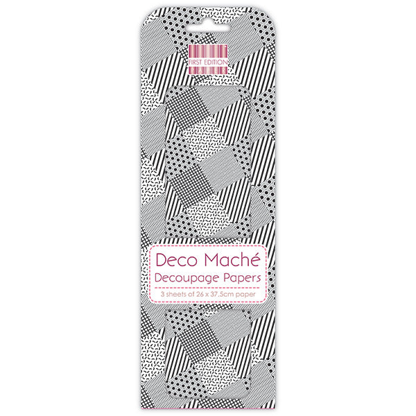 First Edition FSC Deco Mache - Black and White Pat