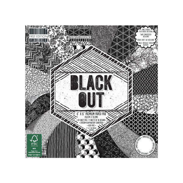 FE 6x6 Paper Pad - Black Out