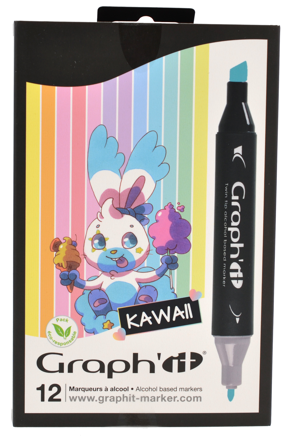 GRAPH'IT Double Ended Alcohol Markers - Kawaii (Set of 12)