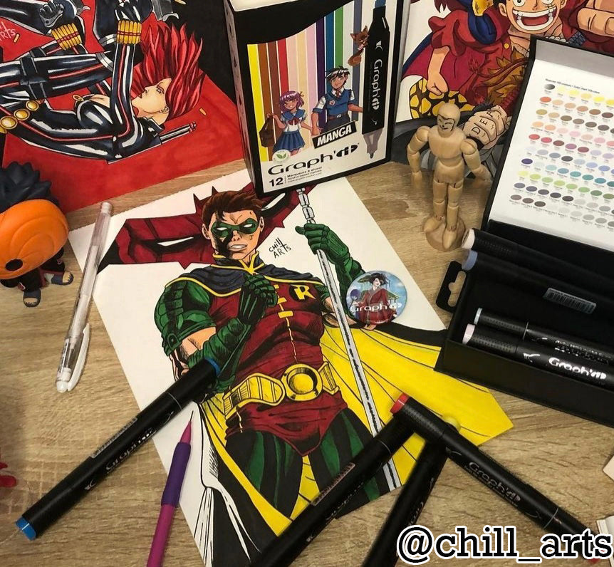 GRAPH'IT Double Ended Alcohol Markers - Manga (Pack of 12)