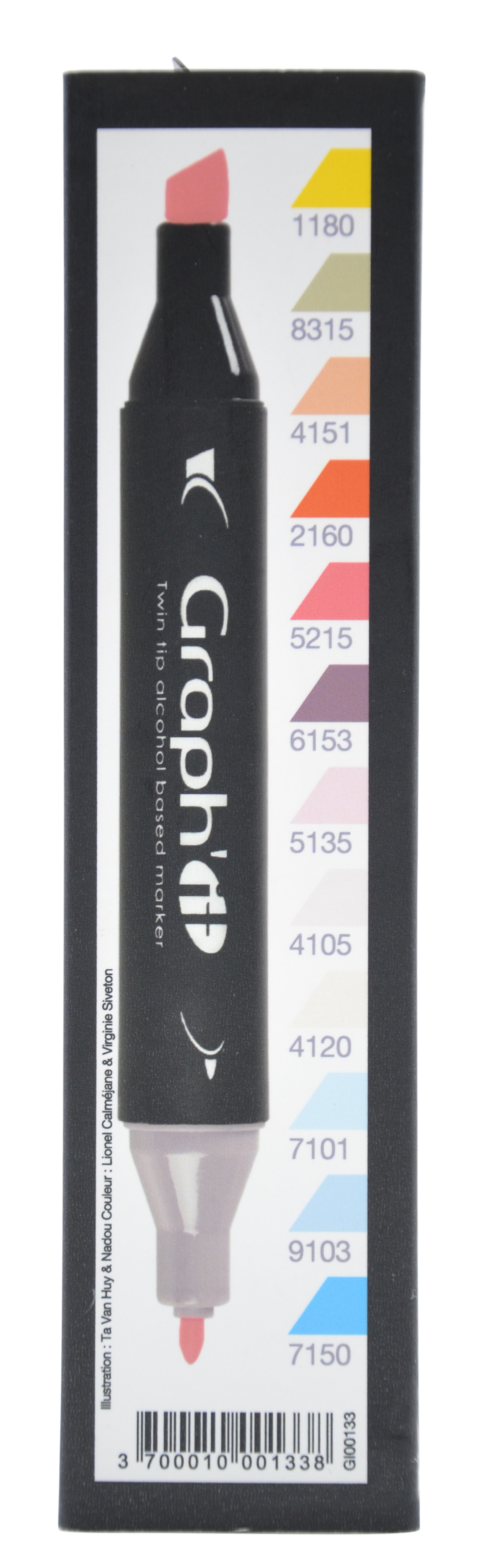 GRAPHIT Set of 12 Alcohol Markers- Manga Colours 2