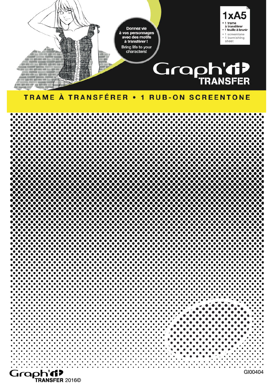Graphit Transfer -1 A5 rub on screentone-No.5