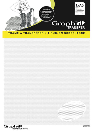 Graphit Transfer -1 A5  rub on screentone-No.7