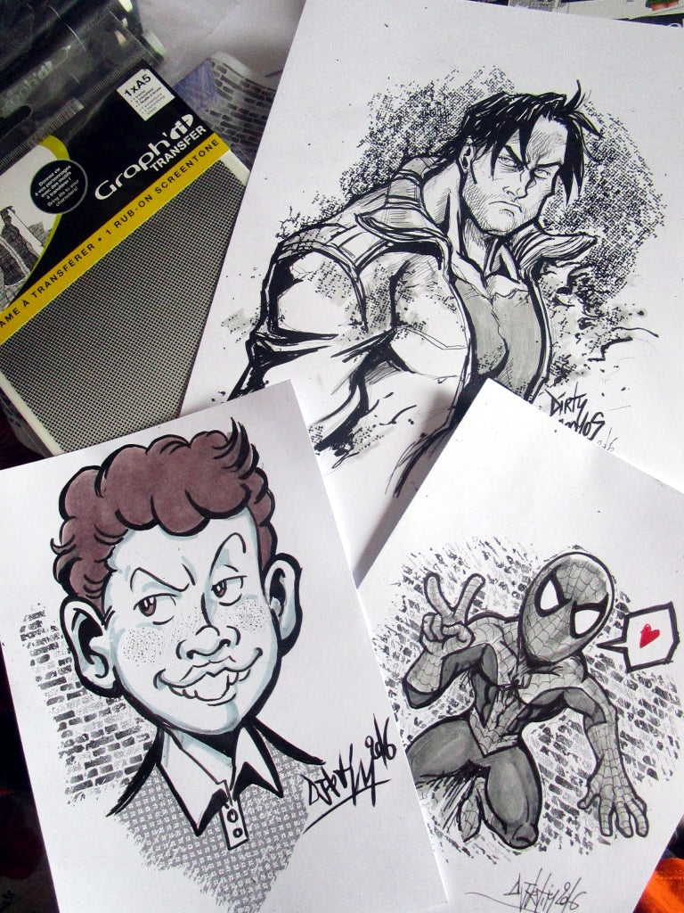 Graphit Transfer -1 A5 rub on screentone-No.7