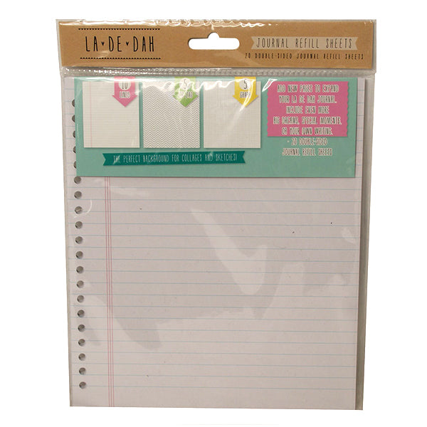 LA DE DAH LINED JOURNAL REFILL SHEETS