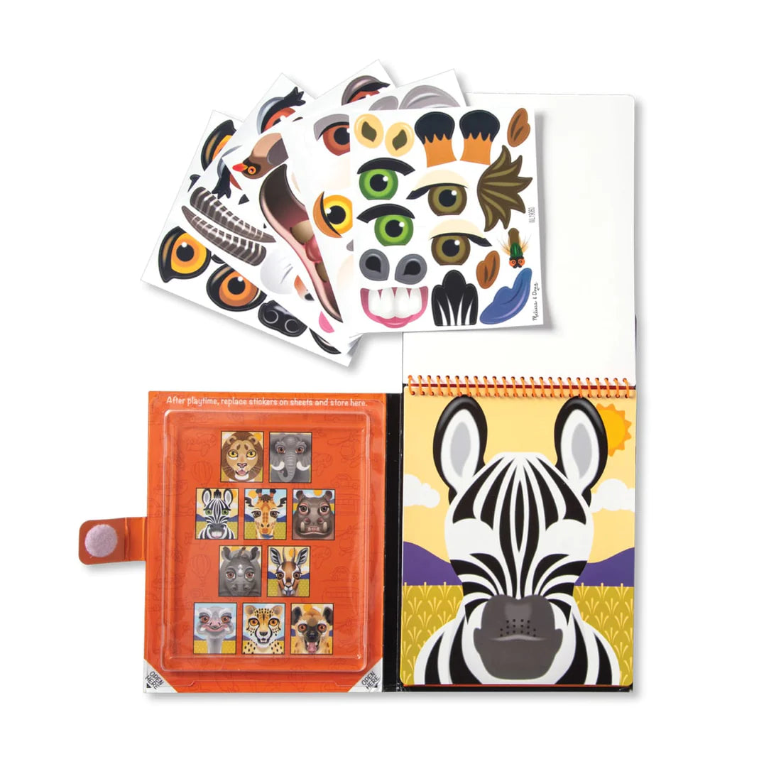 Make-a-Face Reusable Sticker Pad - Safari