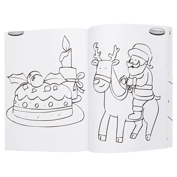 Woc A4 48pg Festive Fun Perforated Colouring Book