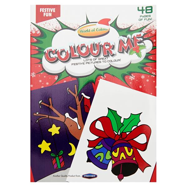 Woc A4 48pg Festive Fun Perforated Colouring Book