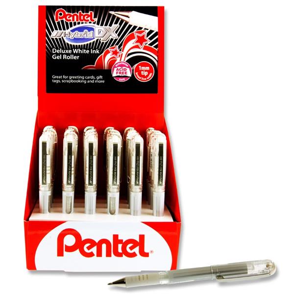 Pentel Hybrid Gel Pen White Ink