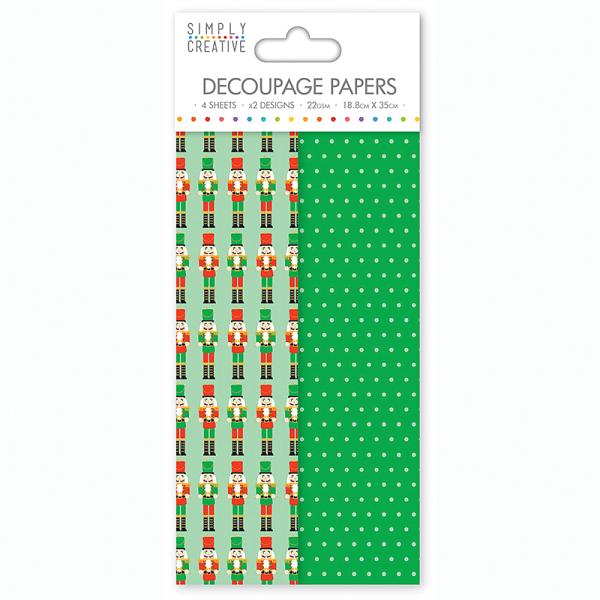 Simply Creative FSC Decoupage Paper - Nutcrackers