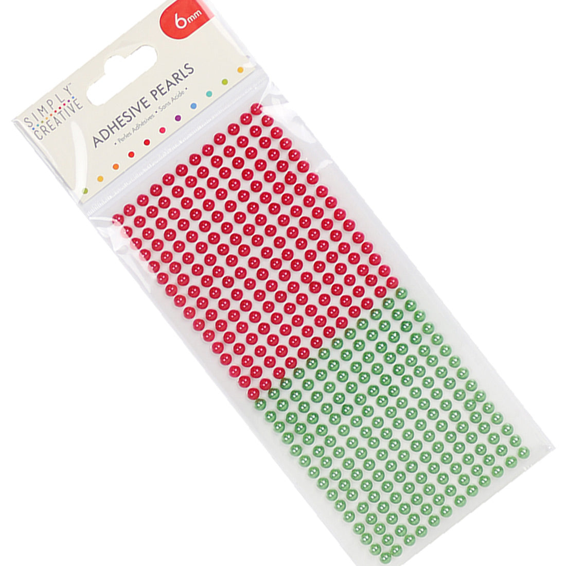 Simply Creative 6mm Pearls - 372 Pack Red / Green
