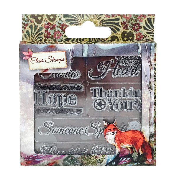 Santoro Clear Stamp- Sentiment