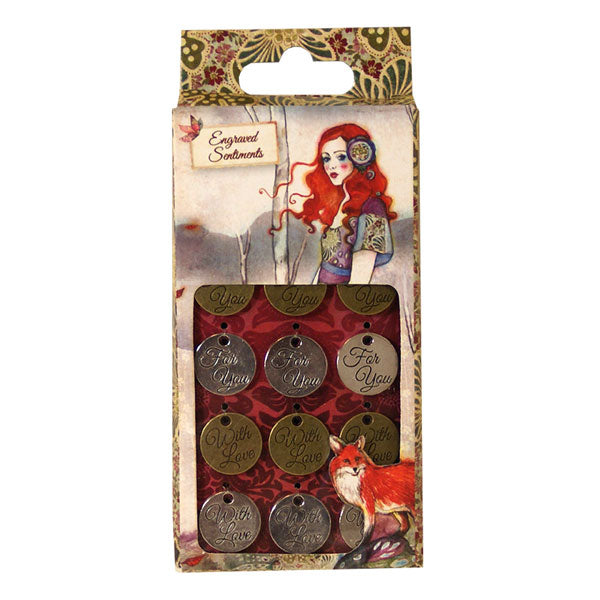 Santoro Metal Charms-Engraved