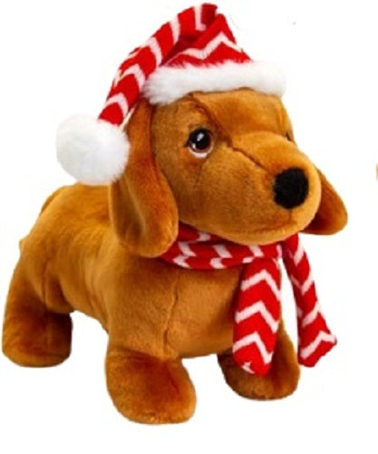 25cm Keeleco Dachshund In Christmas Outfit