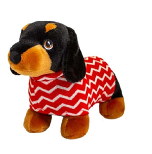 25cm Keeleco Dachshund In Christmas Outfit