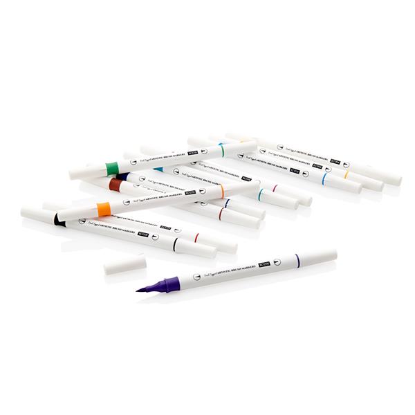 Pkt.12 Dual Tipped Artistic Brush Markers