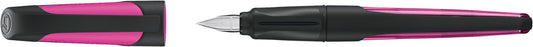 Ergonomic School Fountain Pen - STABILO EASYbuddy - A Nib - Black/Magenta 