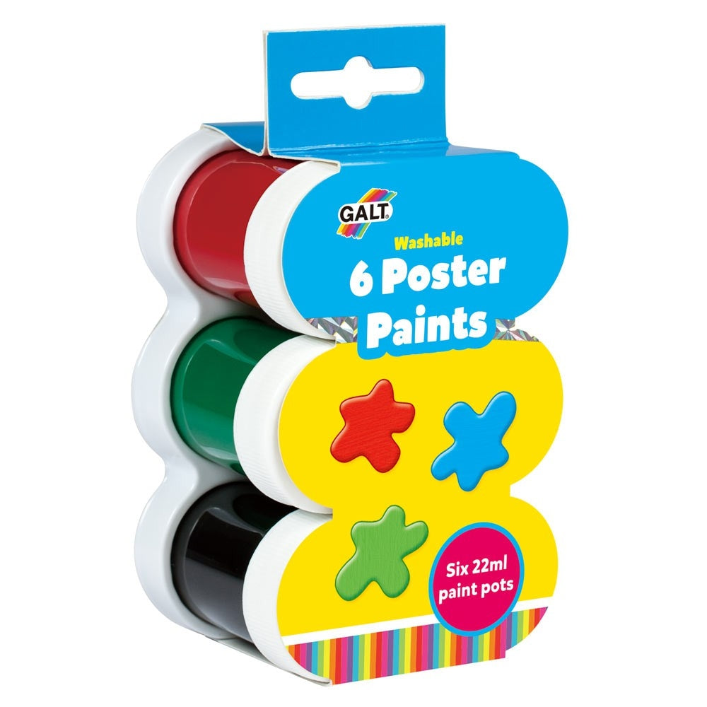 Galt Washable Poster Paints Pk.6