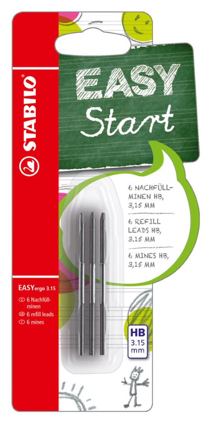 Refill Leads - STABILO EASYergo 3.15 Leads - Blister of 6