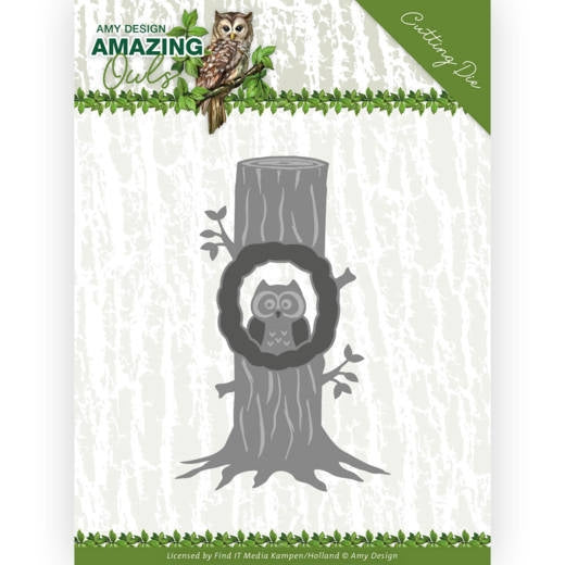 Dies Amy Design - Amazing Owls - Owl in Tree