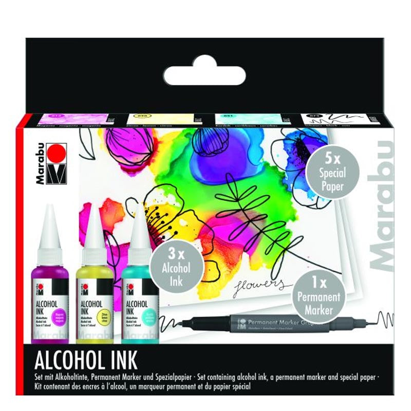 Marabu Alcohol Ink Set Flowers