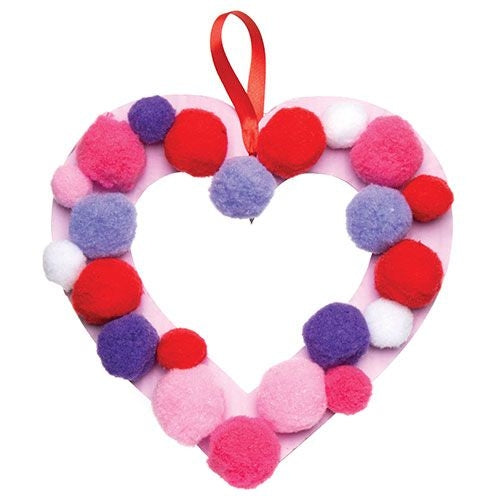 Value Pack (200) Pom Poms Red White Pink
