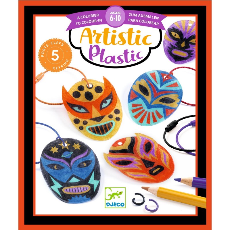 Djeco Artistic Plastic Wrestler Keyring Craft Kit