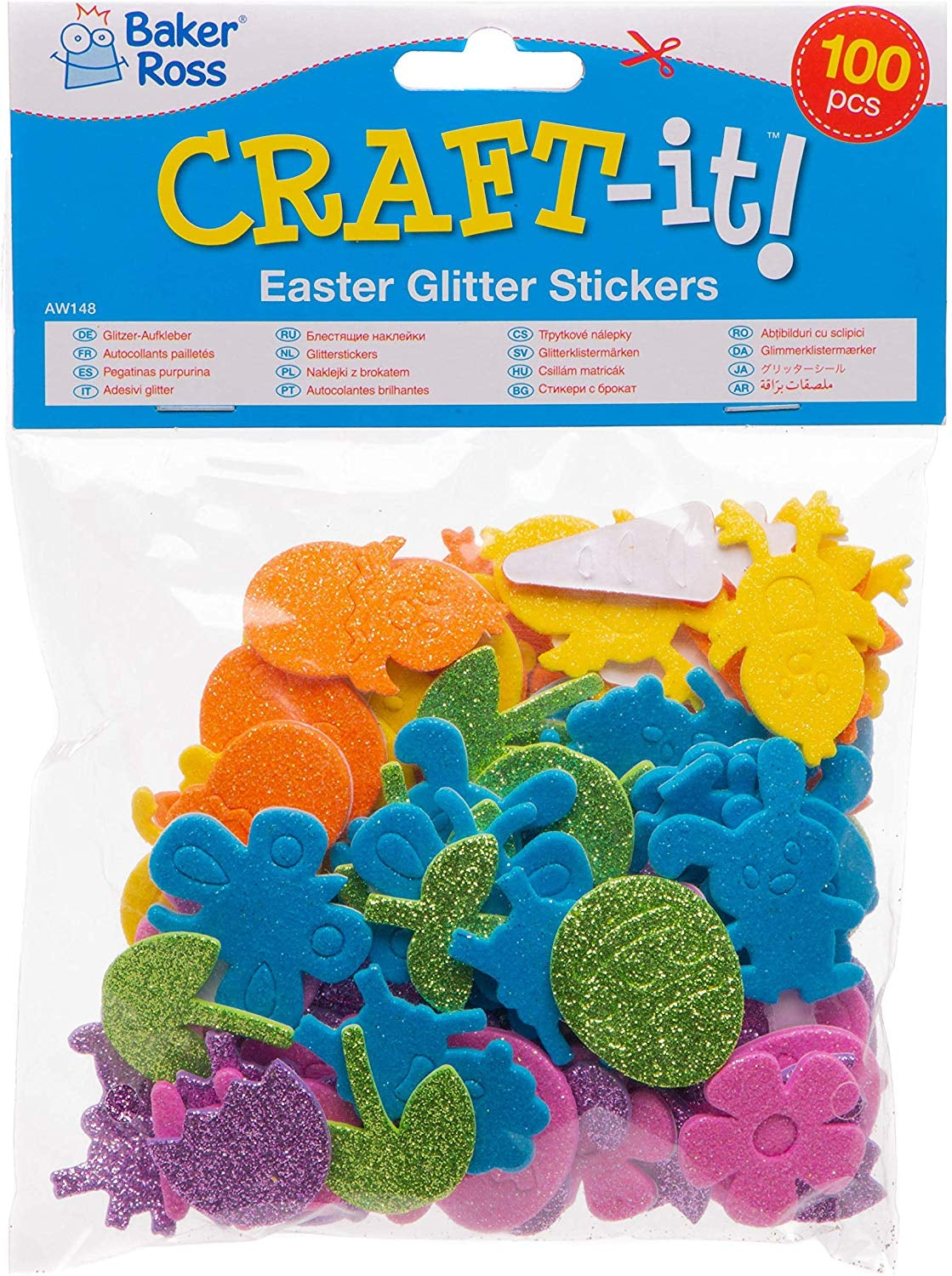 Easter Glitter Stickers (Pack of 100)