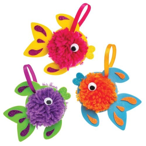 Tropical Fish Pom Pom Kits (Pk.3