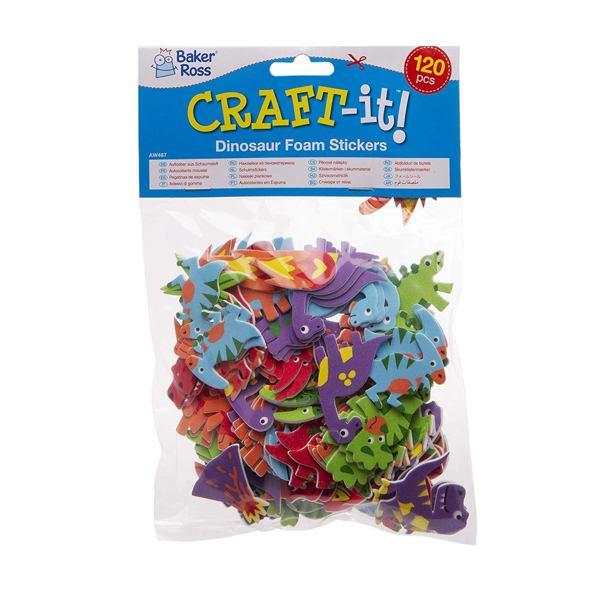 Dinosaur Foam Stickers (Pk120)