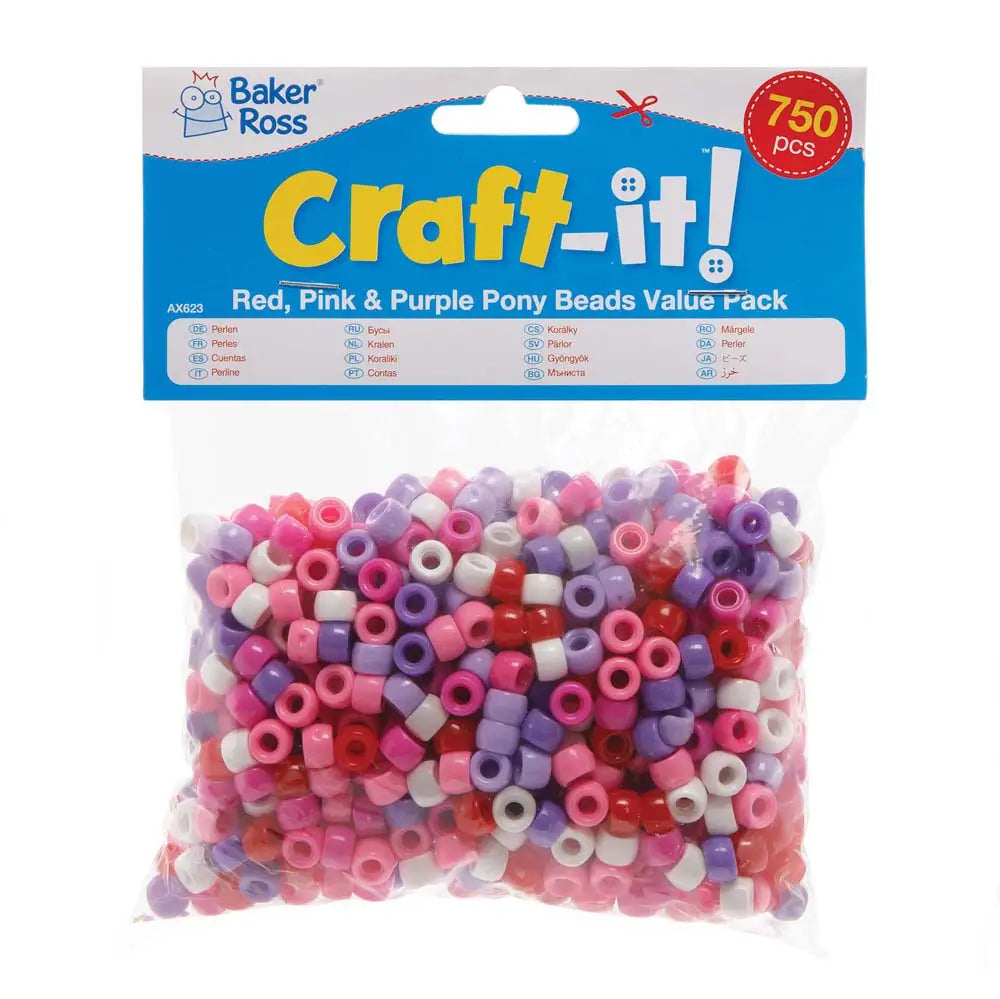 Red Pinks & Purple Beads Value Pack