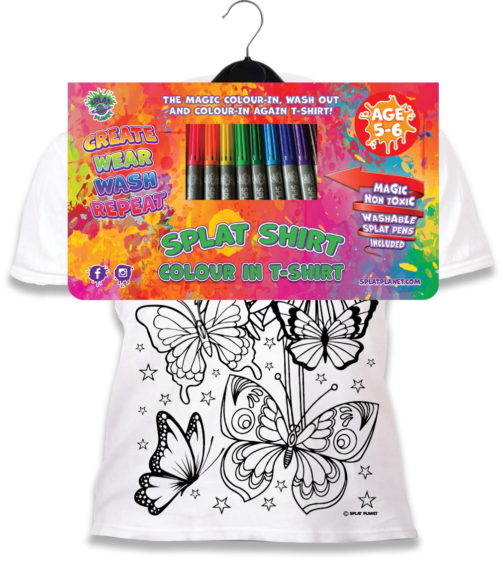 PYO T-Shirt Butterflies age 7-8