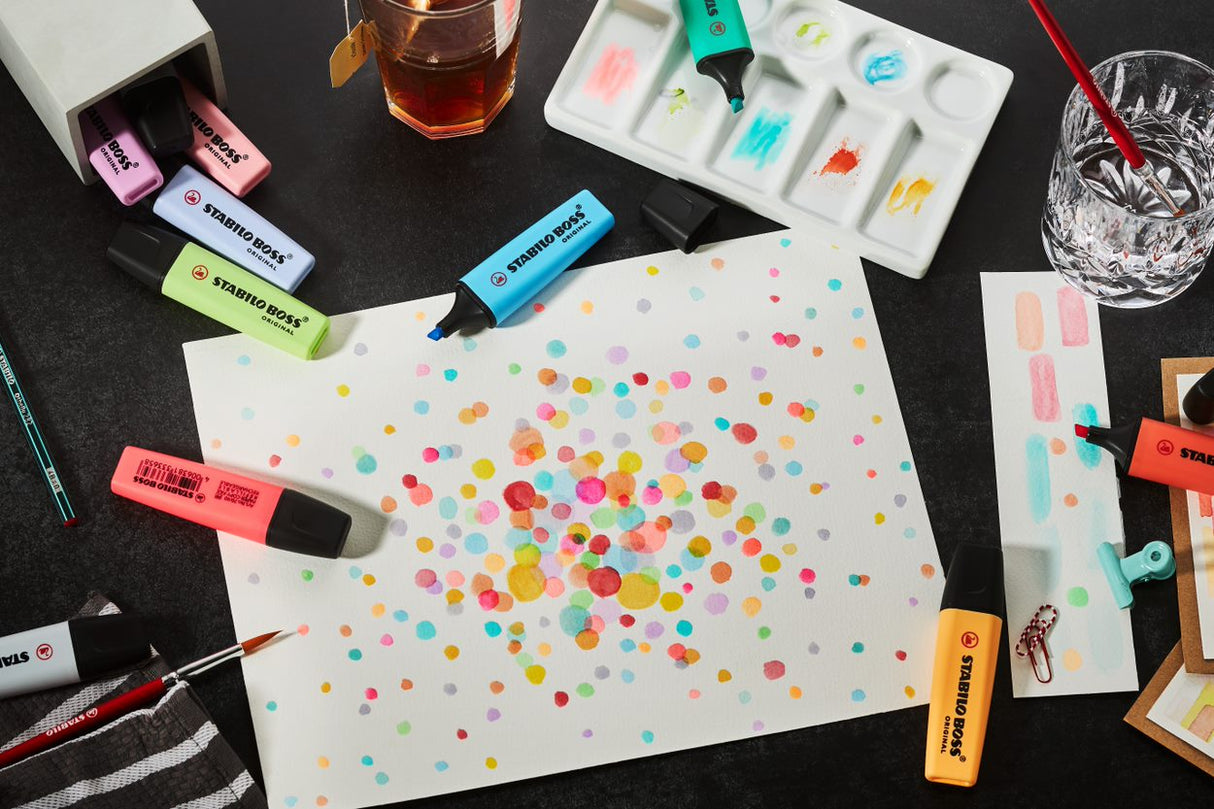 Highlighter - STABILO BOSS ORIGINAL ARTY - Wallet of 10 - Cool Colours