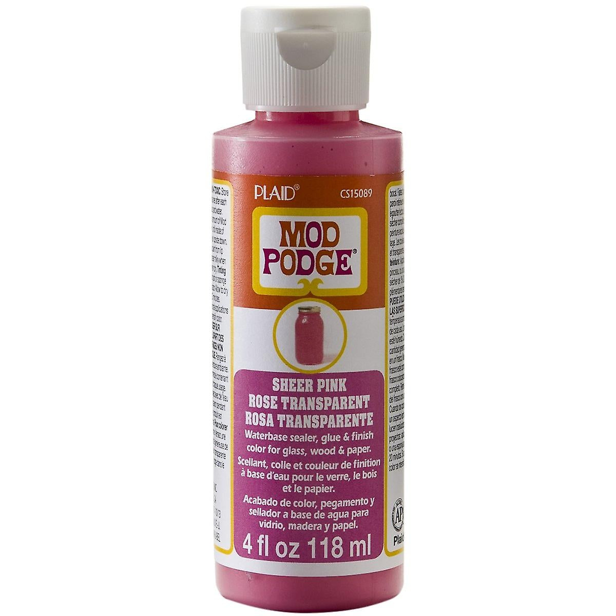 Mod Podge Sheer Colour Pink 4oz/118ml